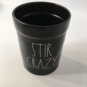 Black Rea Dunn “stir crazy” utensil pot *New